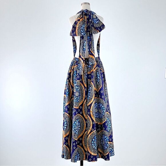 ADVANCE Yellow & Blue Wax Dye Infinity Dress - Picture 8 of 12